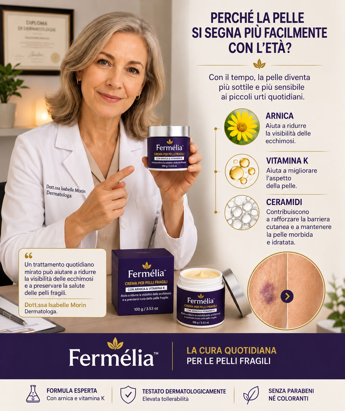 Fermélia™ — Dona di nuovo compattezza e comfort alla tua pelle fragile