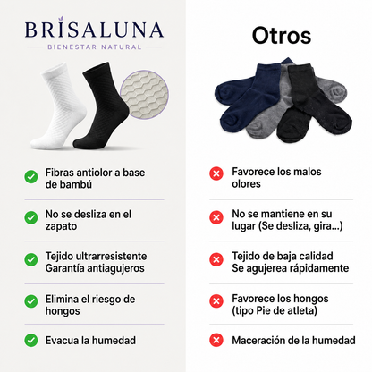 Brisapié™ — Calcetines de bambú antitranspirantes