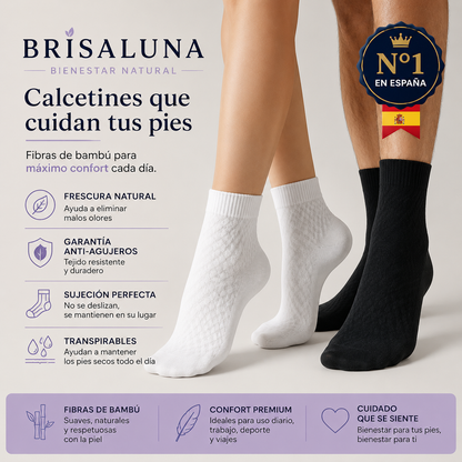 Brisapié™ — Calcetines de bambú antitranspirantes