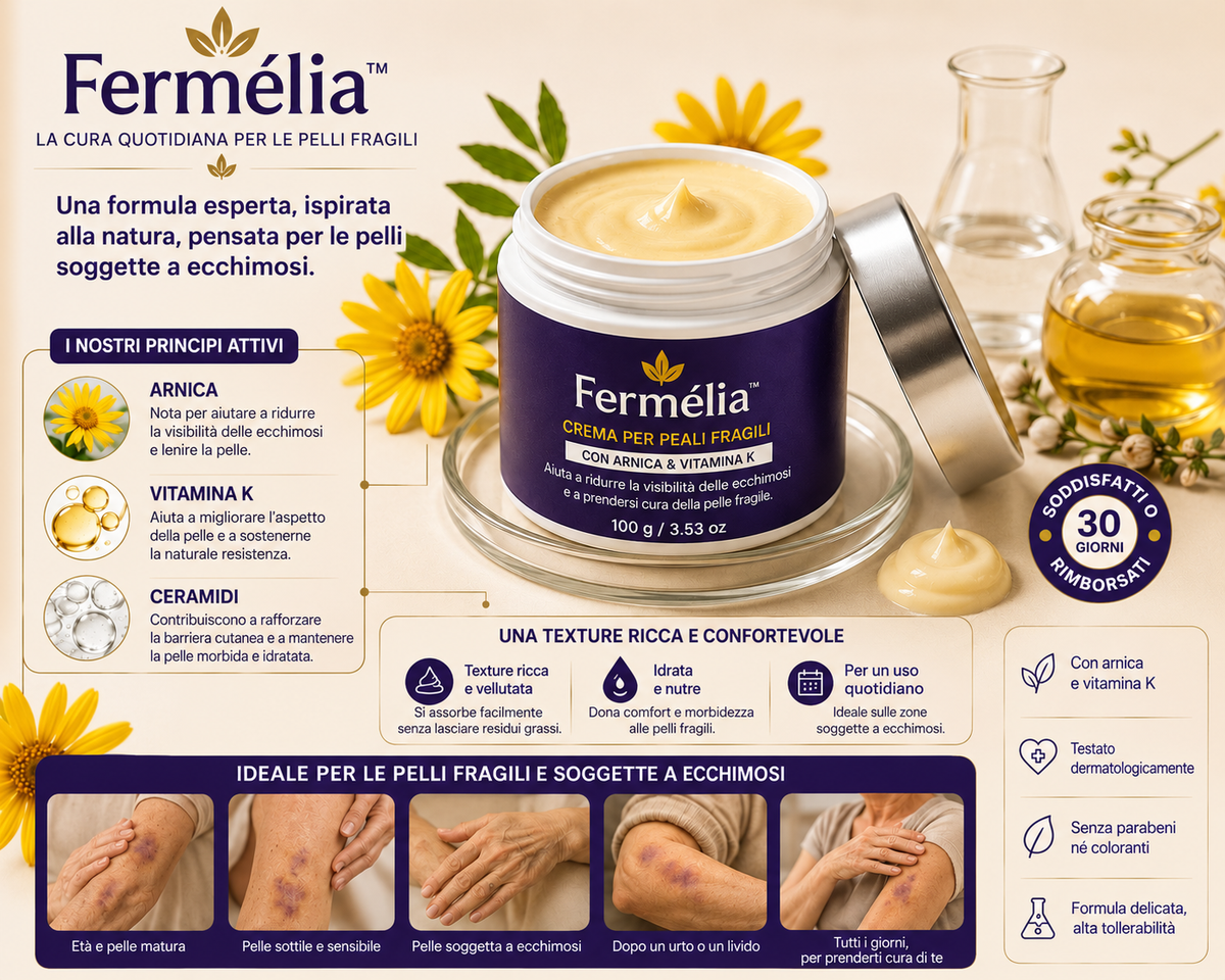 Fermélia™ — Dona di nuovo compattezza e comfort alla tua pelle fragile