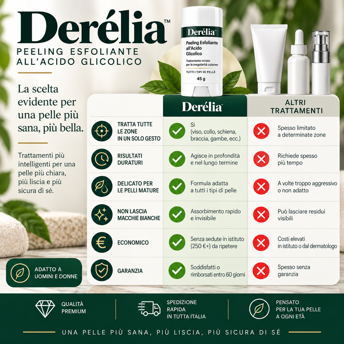 Derélia™ – Stick esfoliante all’acido glicolico per le cheratosi seborroiche