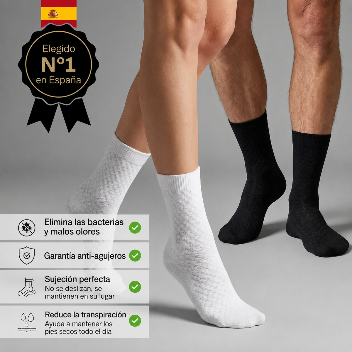 Brisapié™ — Calcetines de bambú antitranspirantes