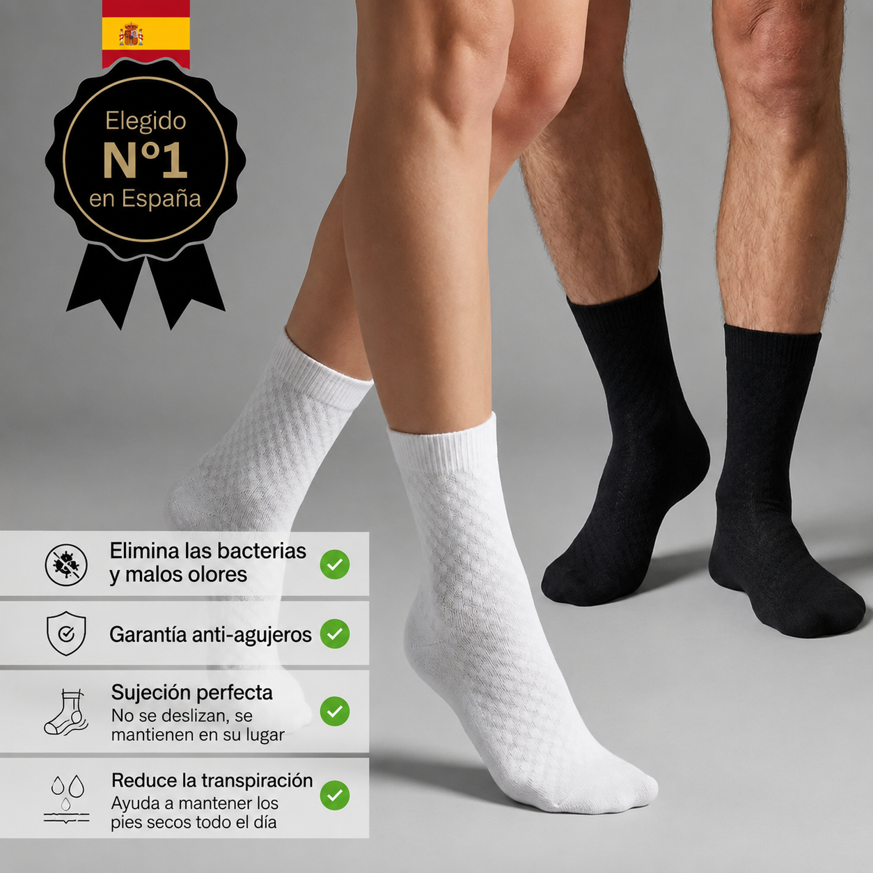 Brisapié™ — Calcetines de bambú antitranspirantes